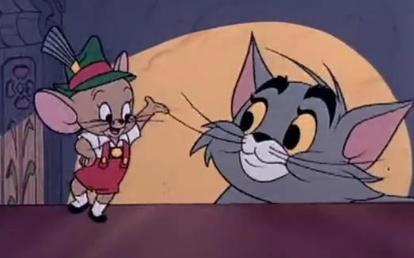 在猫和老鼠中几个情节中没有出现杰瑞，汤姆是整个动漫的笑点担当