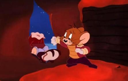 在猫和老鼠中几个情节中没有出现杰瑞，汤姆是整个动漫的笑点担当