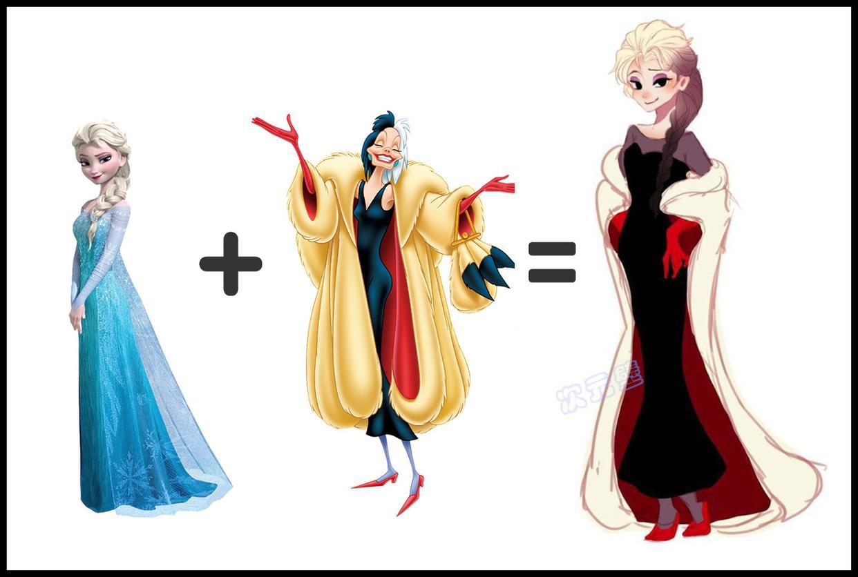 公主“偷穿”反派衣服：冰雪女王变“贵妇”，白雪公主变优雅女王