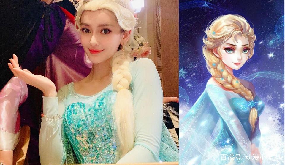 五位女明星COS的冰雪女王，BABY美目盼兮，迪丽热巴气场十足！