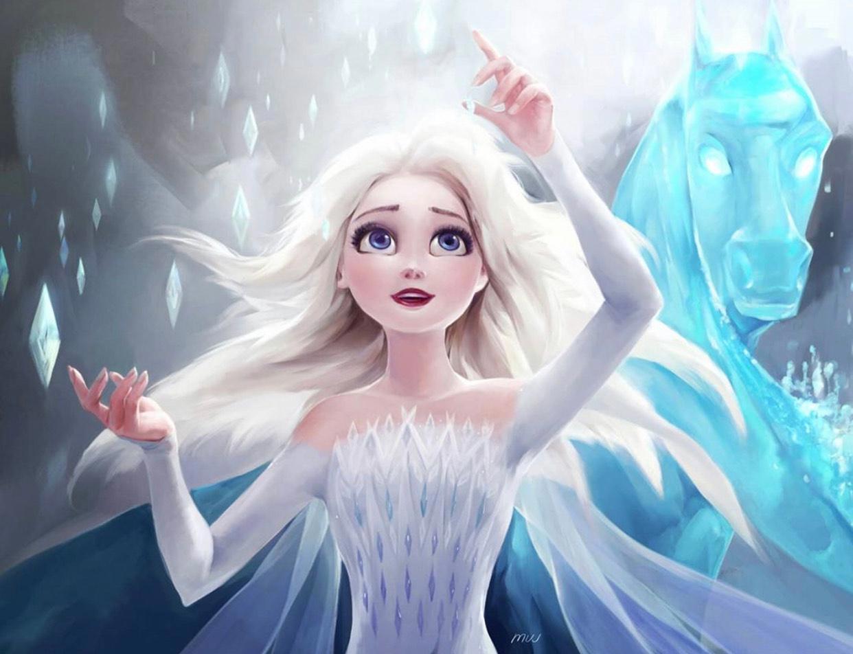 “中国风”的冰雪女王艾莎，白发 古装很般配，仙气与霸气并存