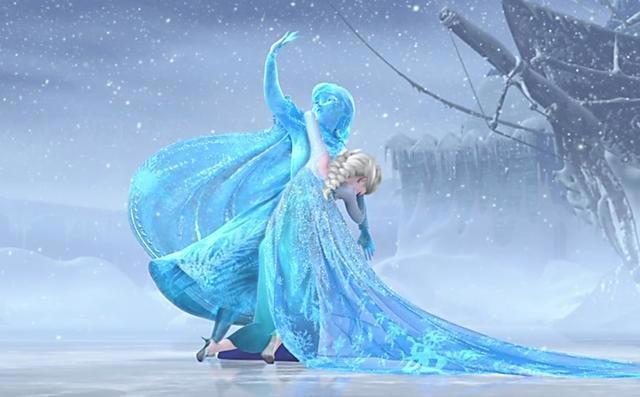 迪士尼公主艾莎与安娜温馨的五张截图，骑自行车的艾莎最罕见！