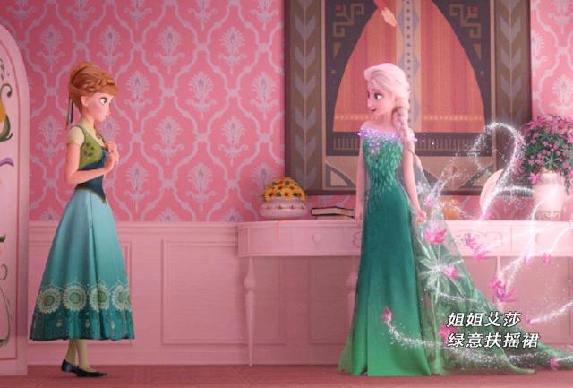 冰雪奇缘：艾莎的5种服装造型，保暖好看两不误，扶摇裙却最惊艳