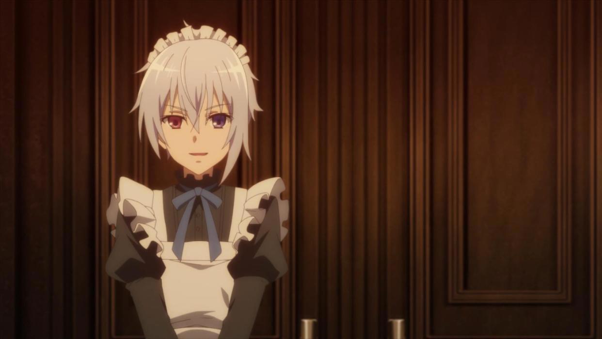 动画《超人高中生们在异世界从容生存》女仆版御子神司登场