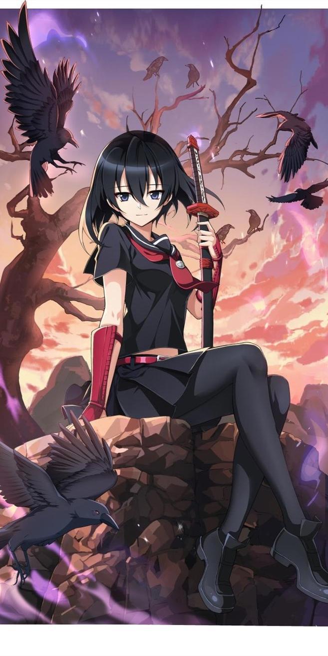 《斩！赤红之瞳》黑瞳，动漫全面屏壁纸分享