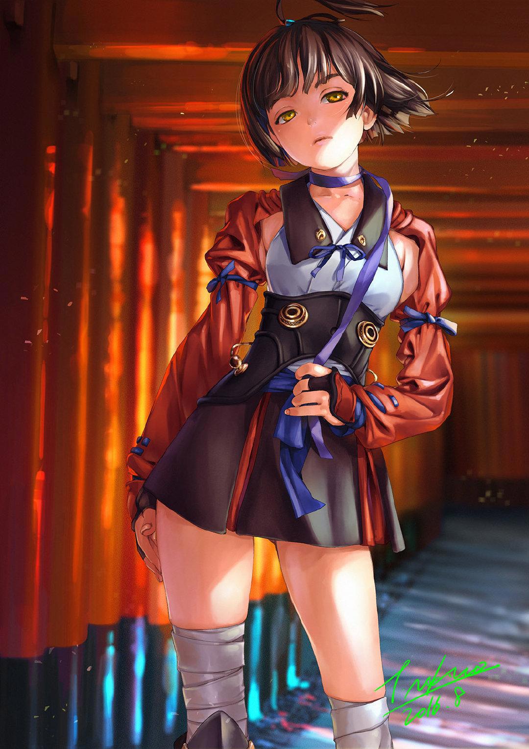 今日精美插画分享，甲铁城的卡巴内瑞，无名小姐姐参见