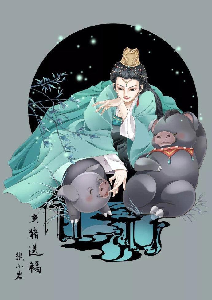 当十二生肖拟人化，兔子成月下小公子，猪变成了尊贵“女菩萨”