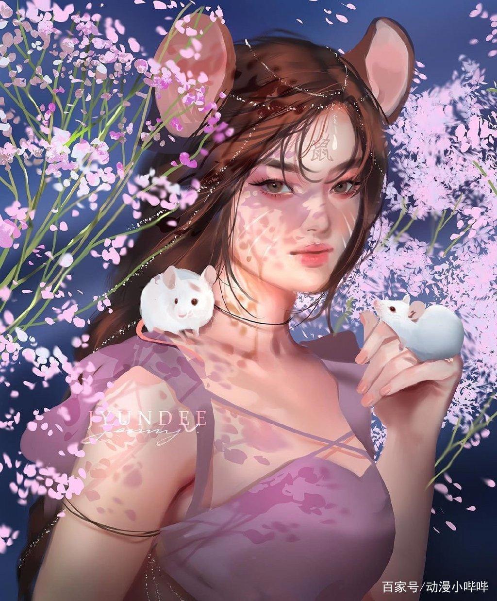 画师将“生肖”拟人化，虎妞高傲又霸气，这兔子和老鼠你选哪个？