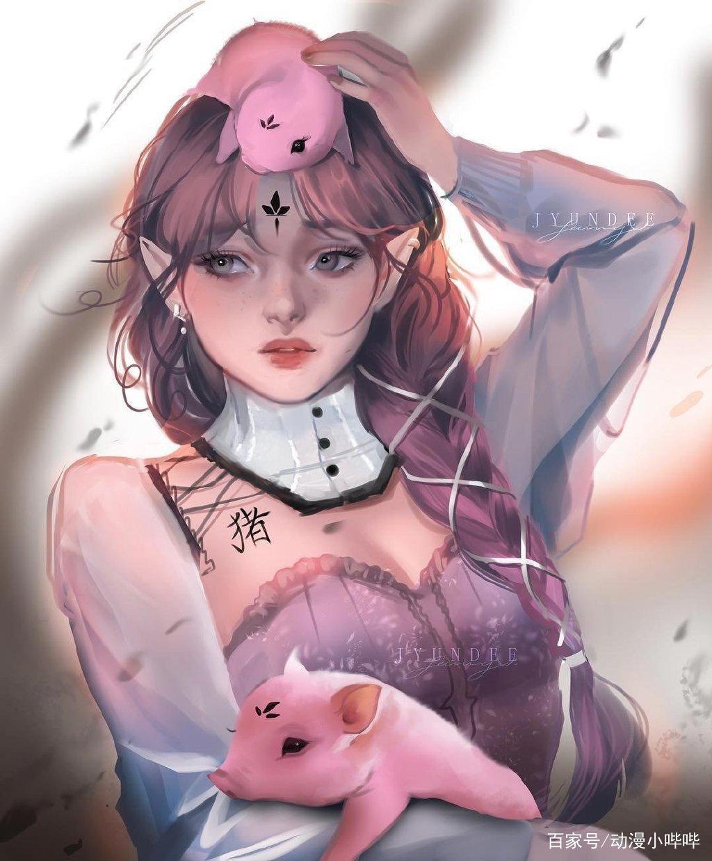 画师将“生肖”拟人化，虎妞高傲又霸气，这兔子和老鼠你选哪个？