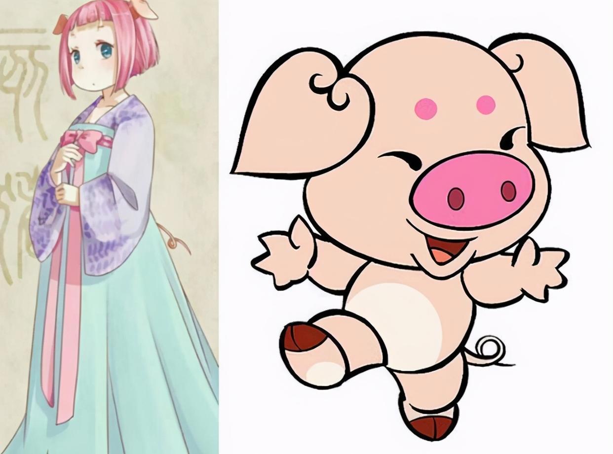 十二生肖的拟人化，小猪妹妹很瘦，小龙妹妹真不愧为生肖之首