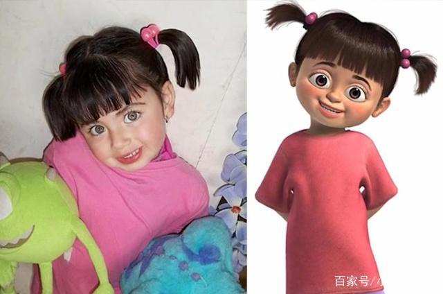 动漫卡通人物撞脸真人，艾莎公主最像，小熊猫师父很尴尬！