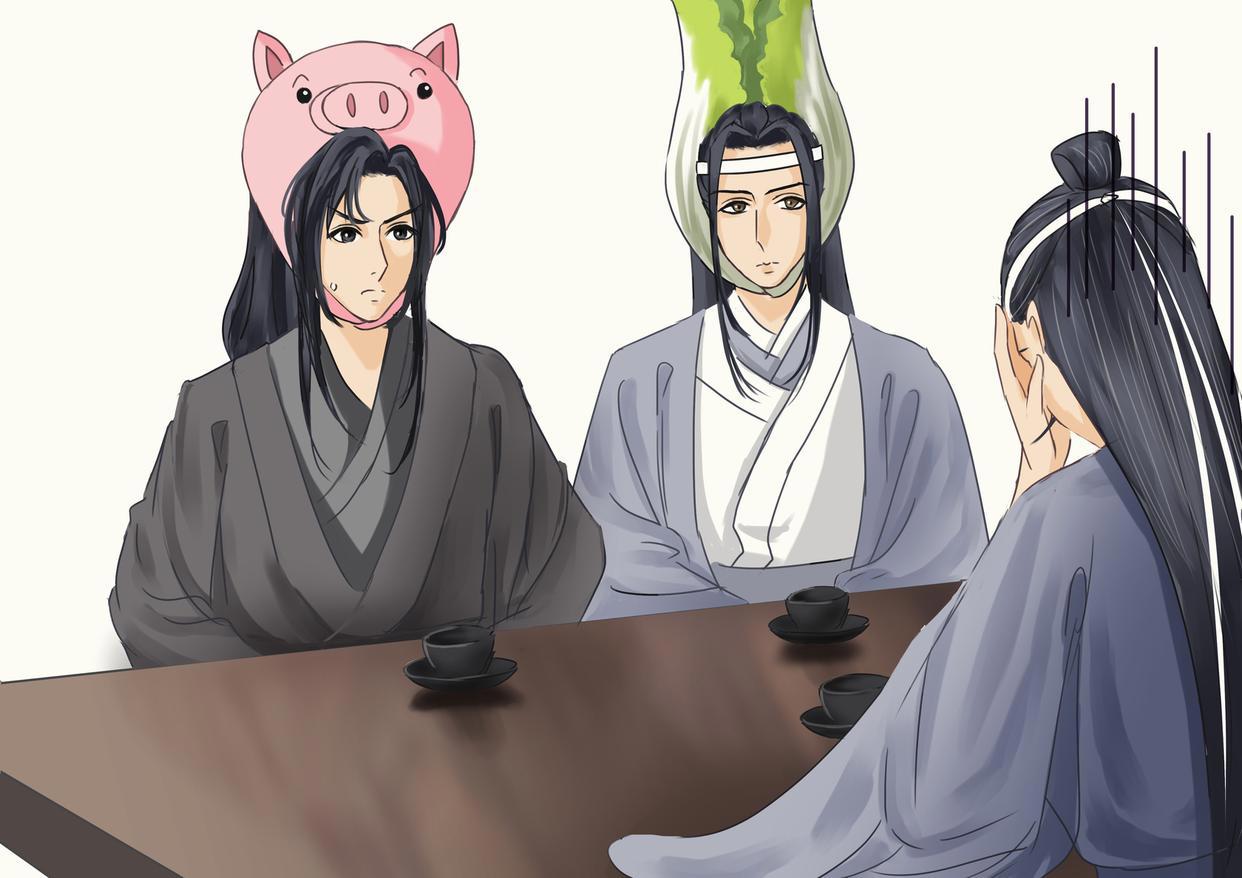 魔道漫画：聂导坐姿豪放，双杰合作拱白菜，蓝氏家规又增了一条