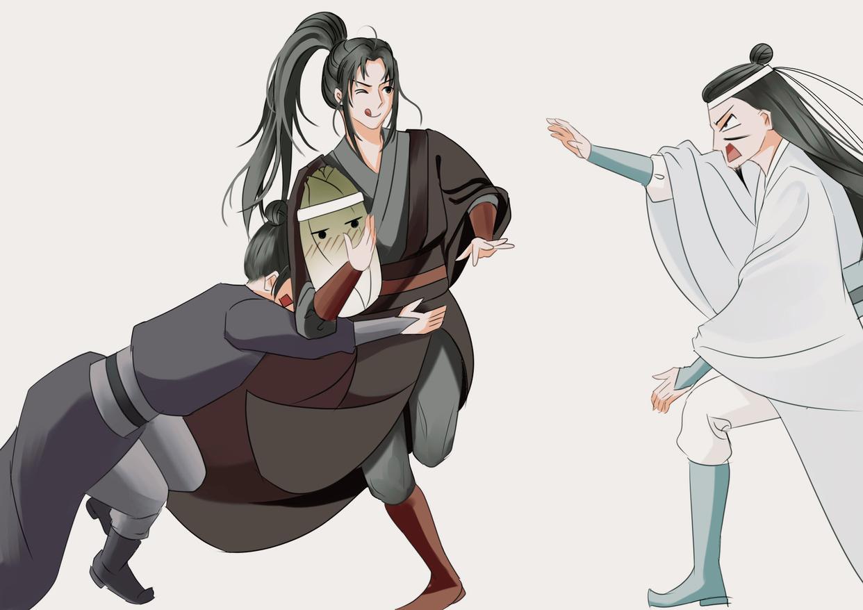 魔道漫画：聂导坐姿豪放，双杰合作拱白菜，蓝氏家规又增了一条