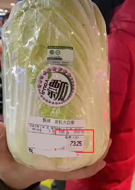 造谣惑众！吉林“天价白菜”73元一棵，超市：是有机菜，没涨价！