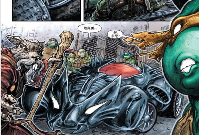 蝙蝠侠单挑四大忍者神龟，神龟打不过，被斯普林特老师救走