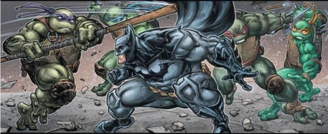蝙蝠侠单挑四大忍者神龟，神龟打不过，被斯普林特老师救走