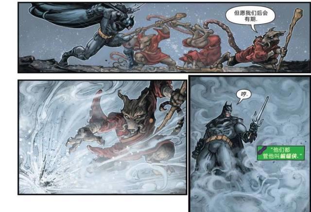 蝙蝠侠单挑四大忍者神龟，神龟打不过，被斯普林特老师救走