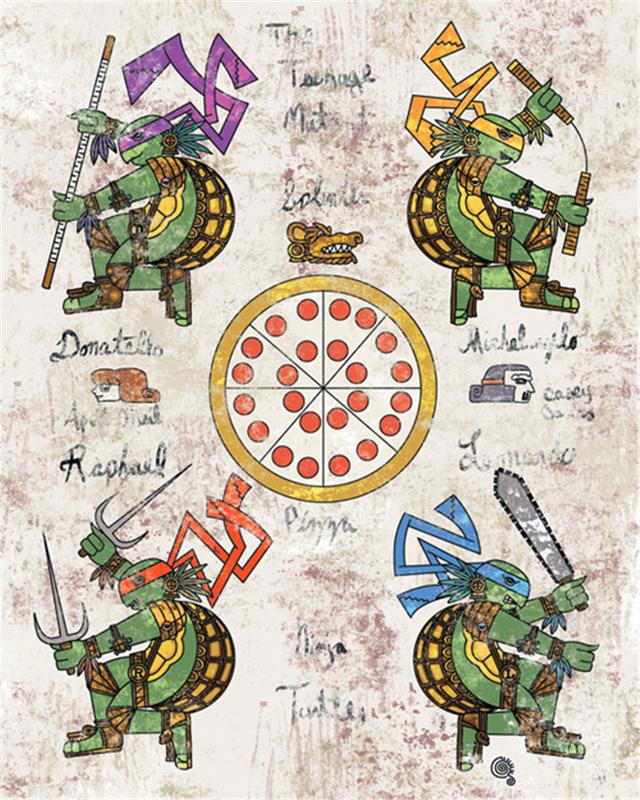 10个动漫角色换上阿兹特克画风，蝙蝠侠添上古老神话的神秘感