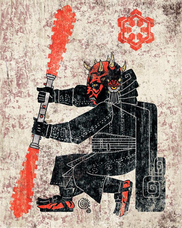 10个动漫角色换上阿兹特克画风，蝙蝠侠添上古老神话的神秘感