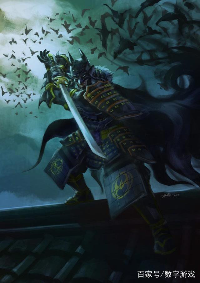 7张《忍者蝙蝠侠》的粉丝画作，浓浓的日本战国时代味道