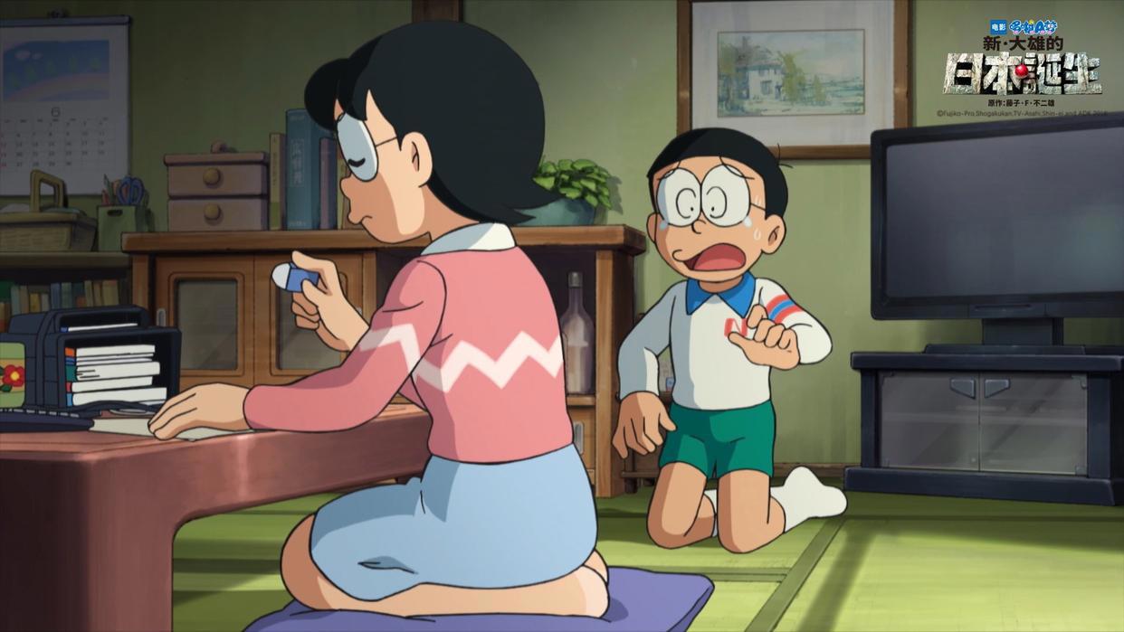 哆啦A梦：大雄将身体缩小在盆景里采松茸，现摘现烤也太土豪了