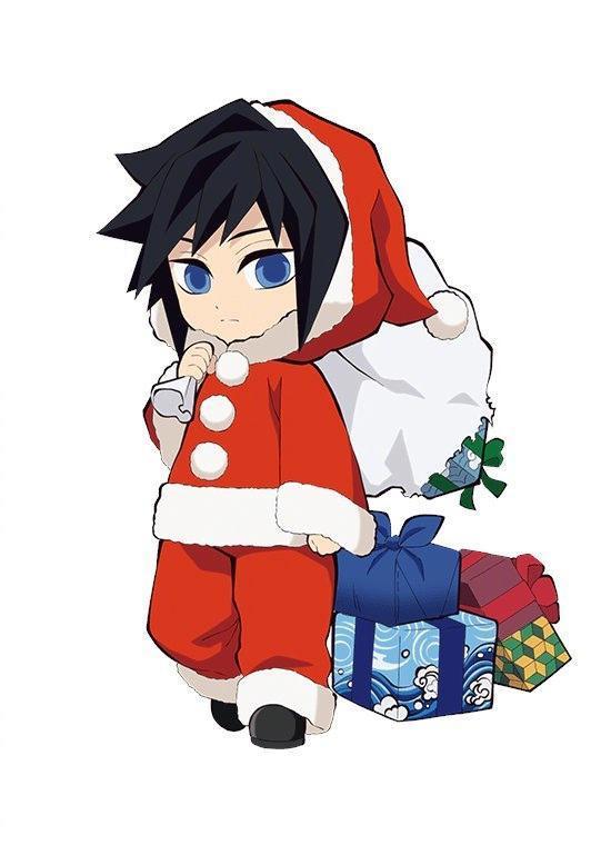 《鬼灭之刃》官方圣诞主题立绘，猪猪开启吃货模式，善逸又被吓哭