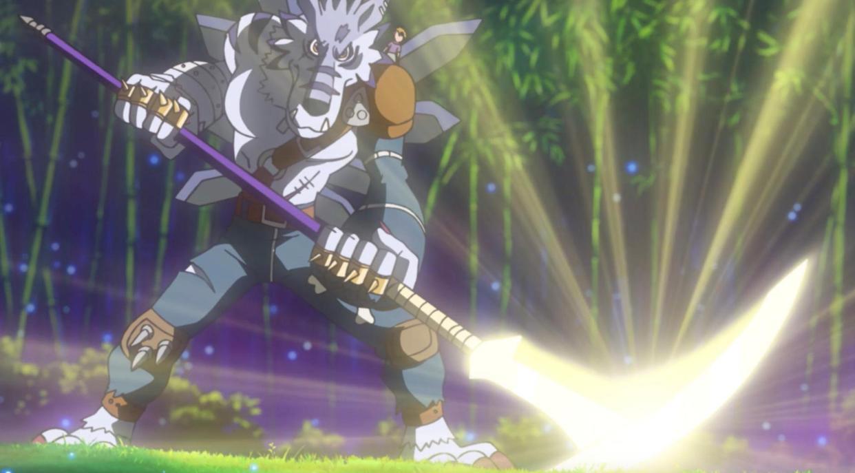 数码宝贝：加布兽进化偃月狼，辉二成长期登场