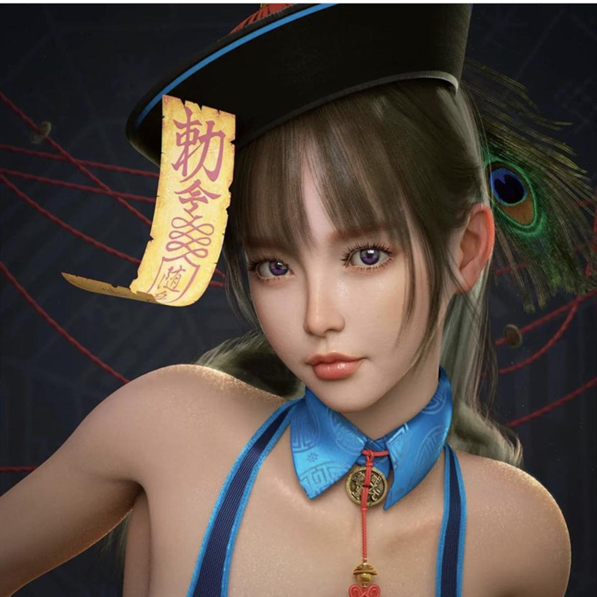 高水准的3D动画人物，黑发不一定都是亚洲女孩，但审美是很正常的