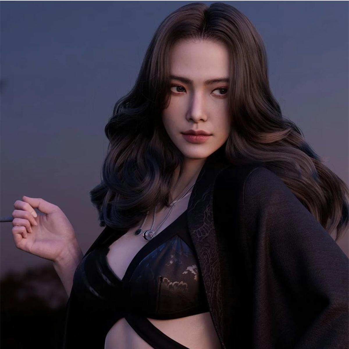 高水准的3D动画人物，黑发不一定都是亚洲女孩，但审美是很正常的