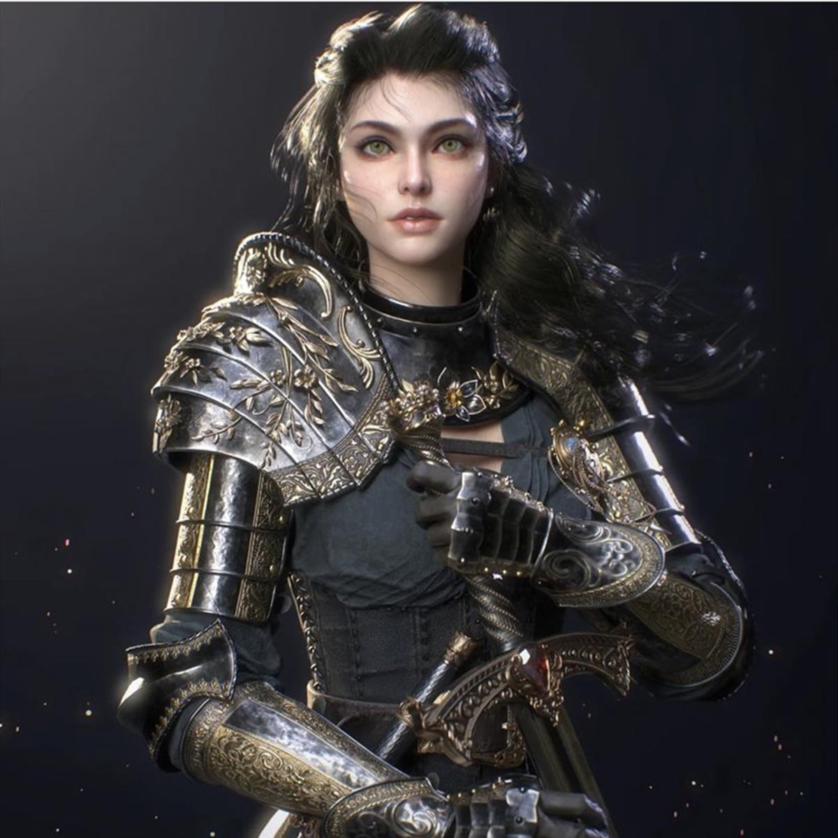 高水准的3D动画人物，黑发不一定都是亚洲女孩，但审美是很正常的