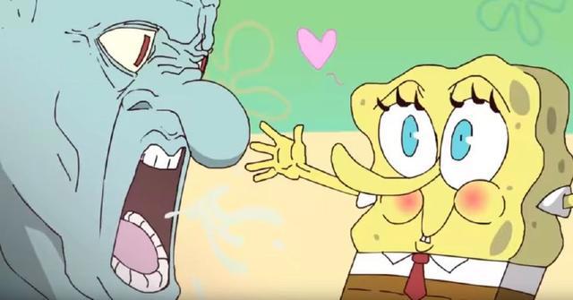 当《海绵宝宝》变成日本热血动画，OP燃爆天际，场面脑洞巨大