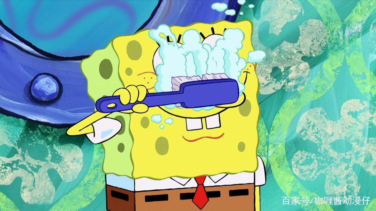 经典动漫《海绵宝宝》：看他们的迷惑行为，派大星成功被带跑