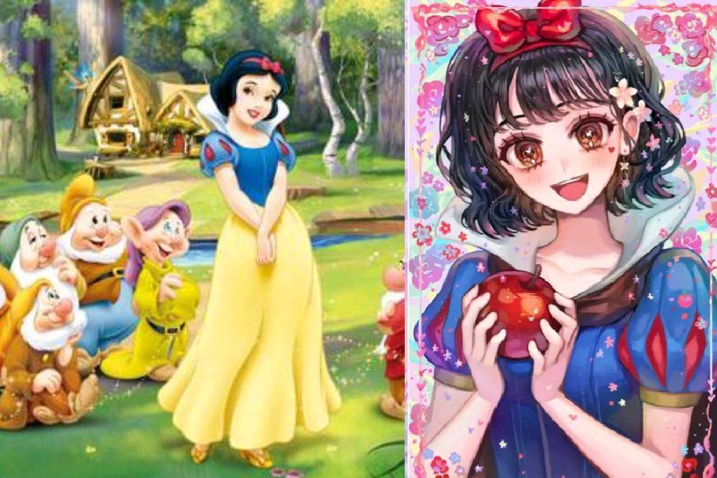 迪士尼公主遇日漫风，笑容和眼神很治愈，颜色炫酷到又飒又萌
