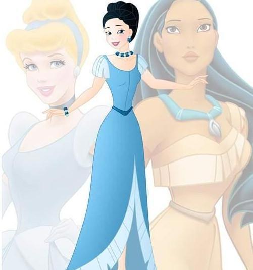 当迪士尼公主两两结合成一位新公主，白雪和贝儿公主的结合毁了
