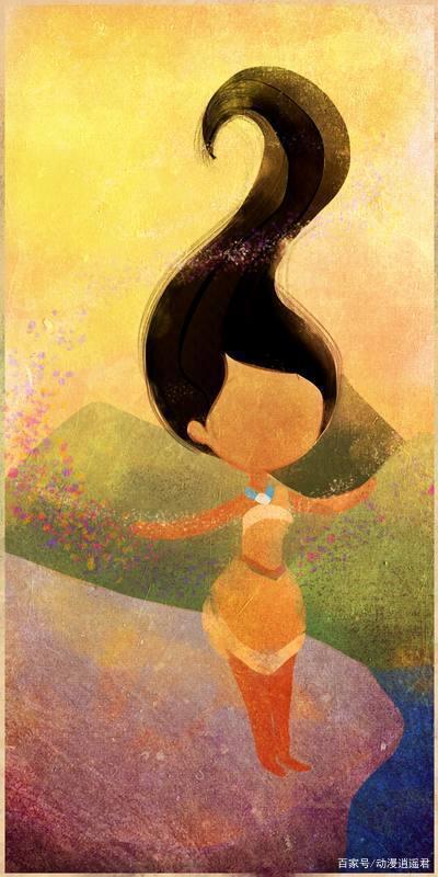 “没眼睛”的油画迪士尼公主，贝儿公主成乡姑，白雪没脸见人