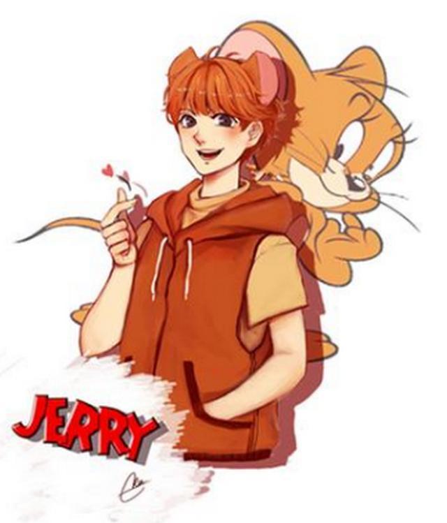 将童年经典角色拟人化，汤姆有点帅气，小熊维尼是阳光男孩