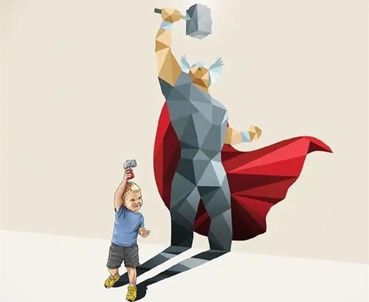 每个孩子都有英雄梦，当漫威英雄化身影子时，小男孩成为蜘蛛侠