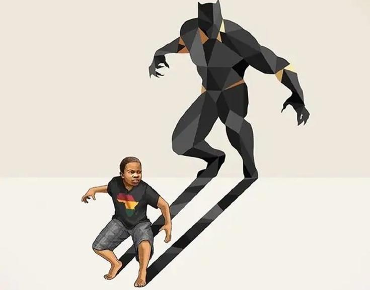 每个孩子都有英雄梦，当漫威英雄化身影子时，小男孩成为蜘蛛侠