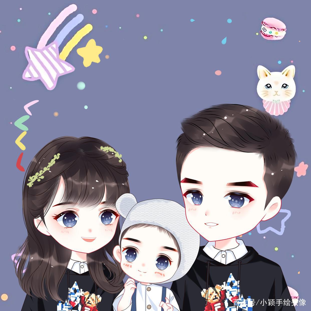 动漫头像，每个家庭都要有的动漫形象，简单又温馨