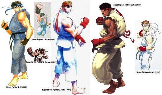 《街霸》元祖角色多年来的形象变迁，哪些人物的变化让你接受不了