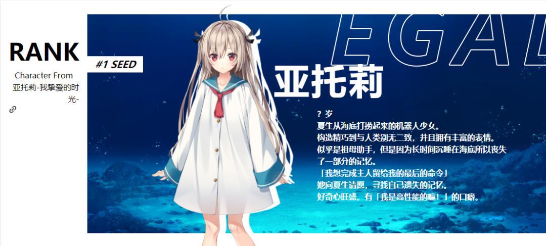 国内网友投票选出galgame最佳女主角，前十名你都认识谁