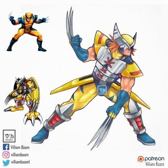 经典日漫角色与美漫超级英雄跨界融合，创意十足画风奇妙