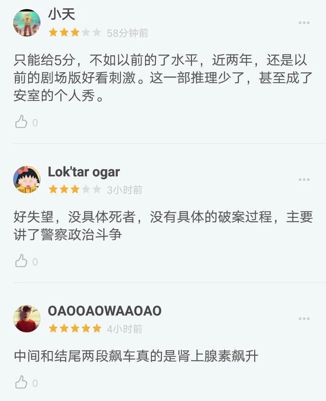 《名侦探柯南：零的执行人》豆瓣评分跌到6.2如此下去6分不保