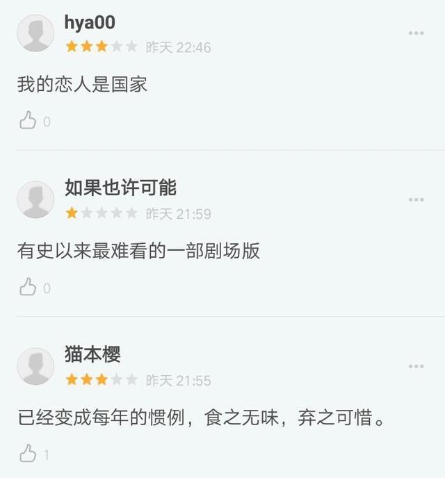 《名侦探柯南：零的执行人》豆瓣评分跌到6.2如此下去6分不保