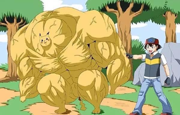 当动漫人物变身肌肉达人，皮卡丘还能看，米老鼠不忍直视