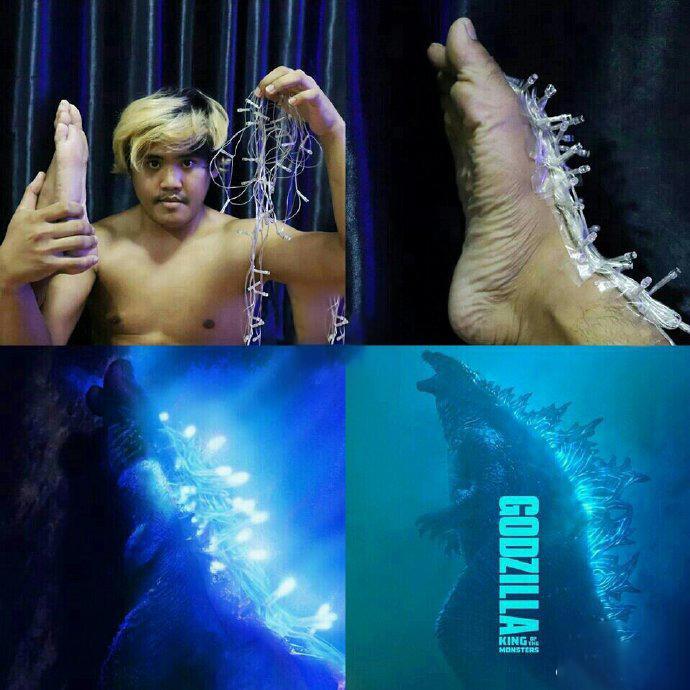 大白猫Cos的犬夜叉，破鞋也能做出神龙特效，看看他的神奇想法