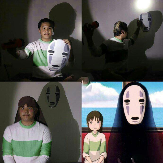 大白猫Cos的犬夜叉，破鞋也能做出神龙特效，看看他的神奇想法