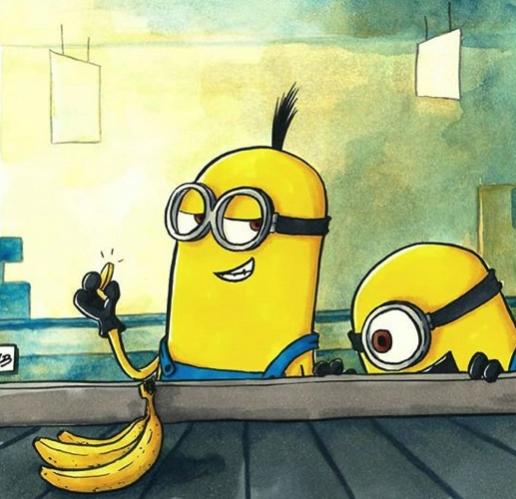 动漫角色去超市，小黄人买香蕉，大白买胶带，看到死侍：卡哇伊！