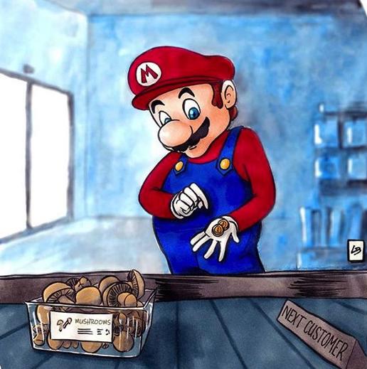 动漫角色去超市，小黄人买香蕉，大白买胶带，看到死侍：卡哇伊！