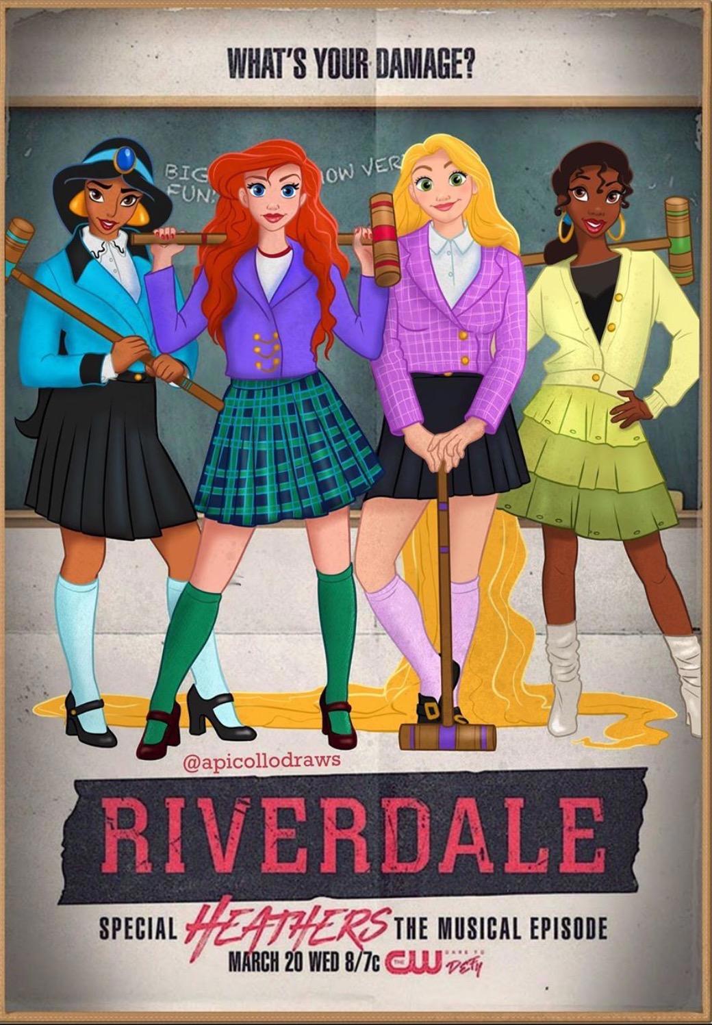 迪士尼公主之复古画报：灰姑娘化身贵族名媛，小美人鱼颜值在线